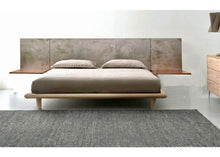 Load image into Gallery viewer, Steel Metal Headboard with Copper Floating Nightstands