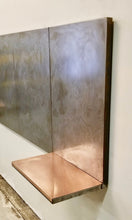 Load image into Gallery viewer, Steel Metal Headboard with Copper Floating Nightstands