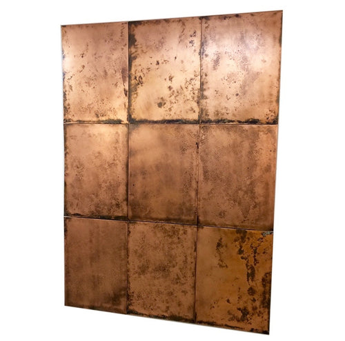 9 Panel Aged Copper Accent Wall