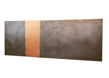 Load image into Gallery viewer, Light Pewter Copper Stripe Headboard, Metal Headboard, wall mounted headboard