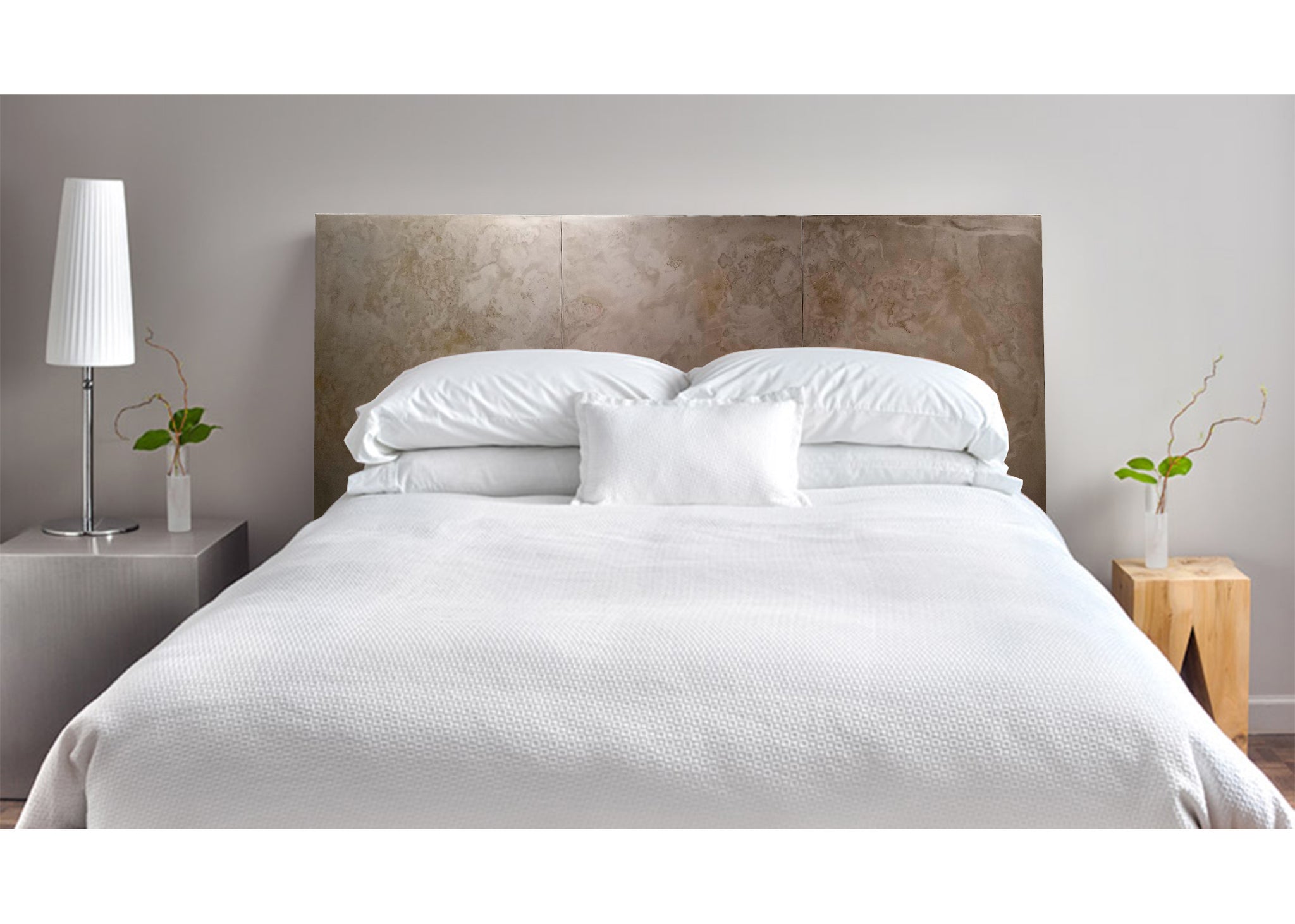 Pewter discount headboard queen